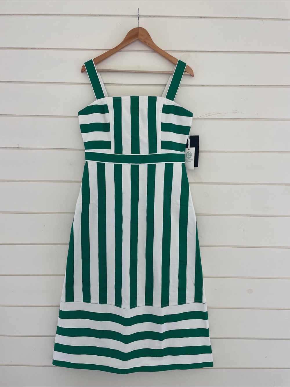 Hyacinth House Green and White Striped Midi size L